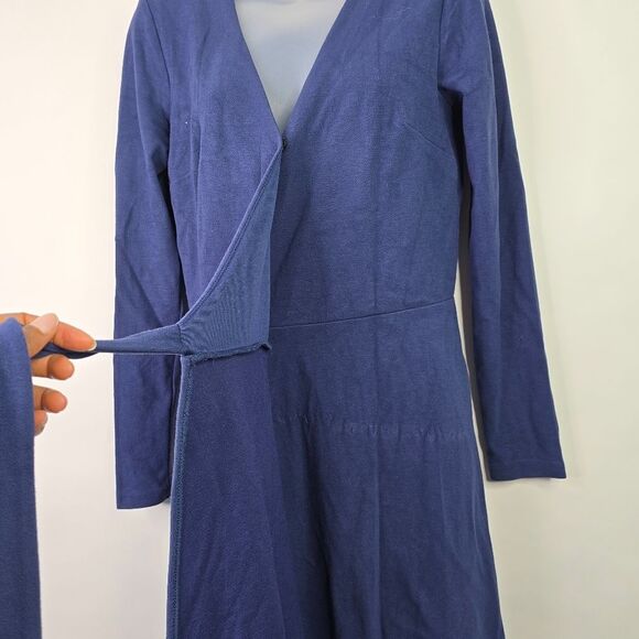 4/$35 LOFT Blue Wrap Dress - Picture 4 of 7